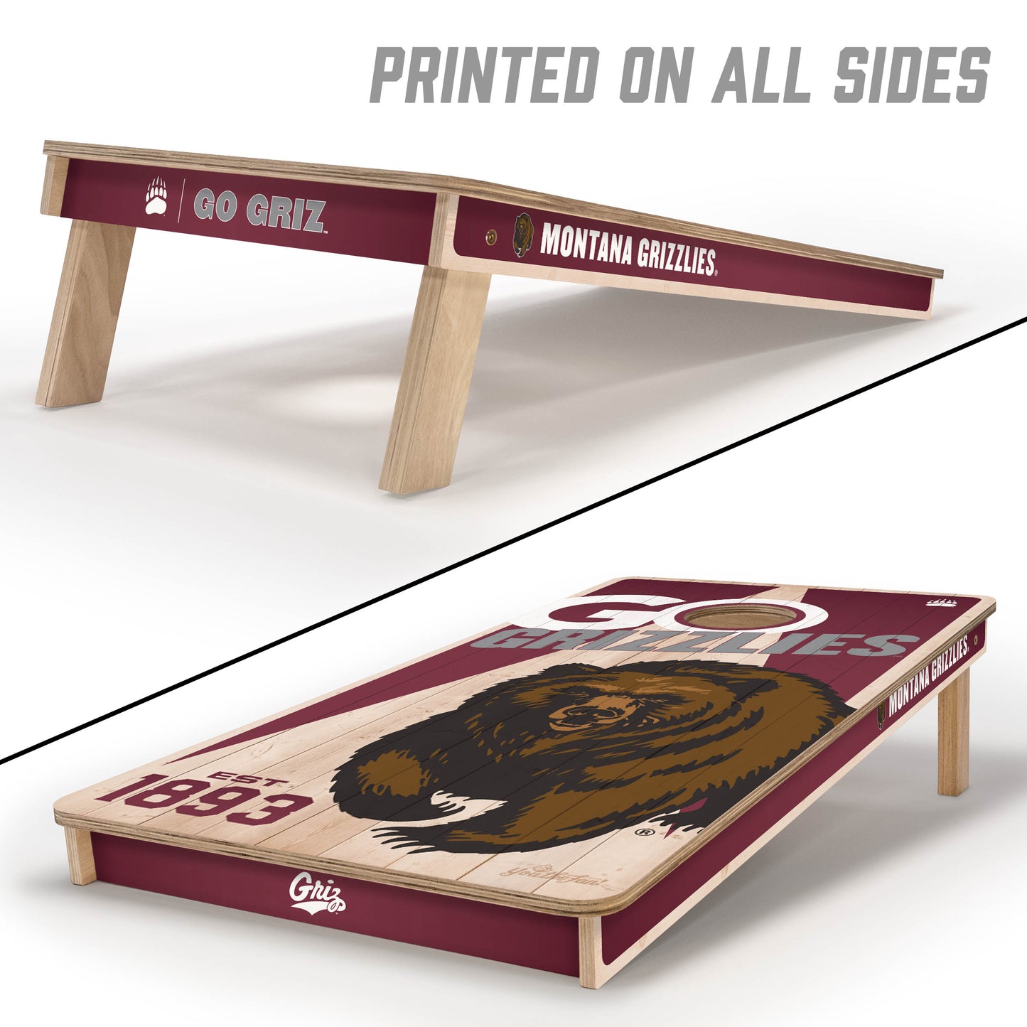 NCAA Montana Grizzlies 2' x 4' Slogan Series Cornhole