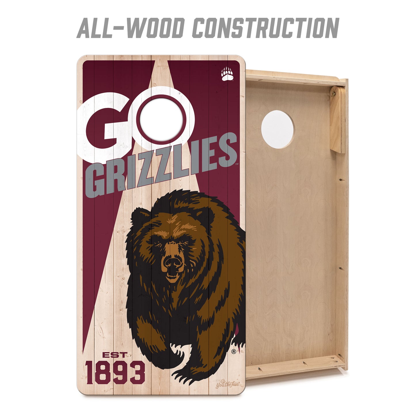 NCAA Montana Grizzlies 2' x 4' Slogan Series Cornhole