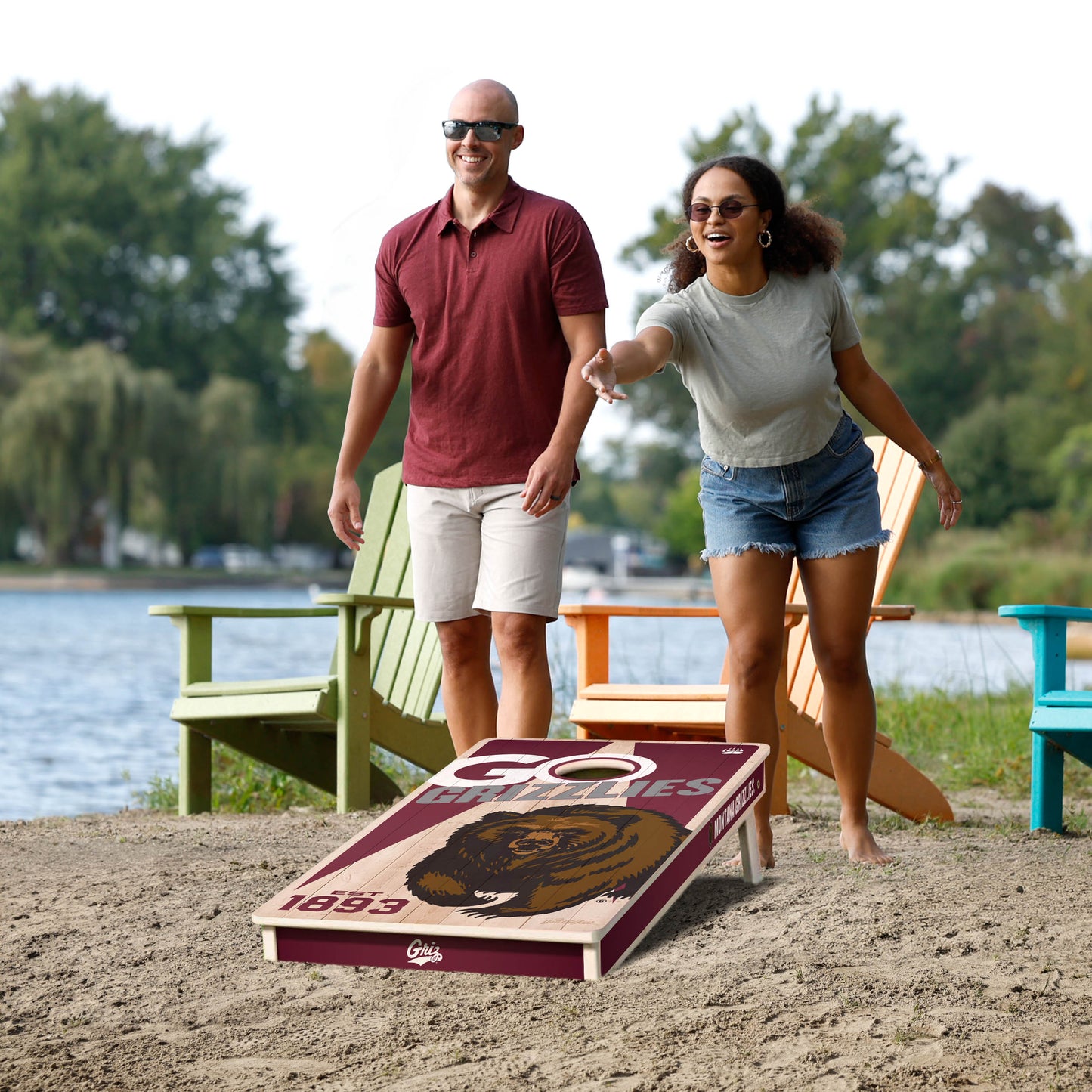NCAA Montana Grizzlies 2' x 4' Slogan Series Cornhole