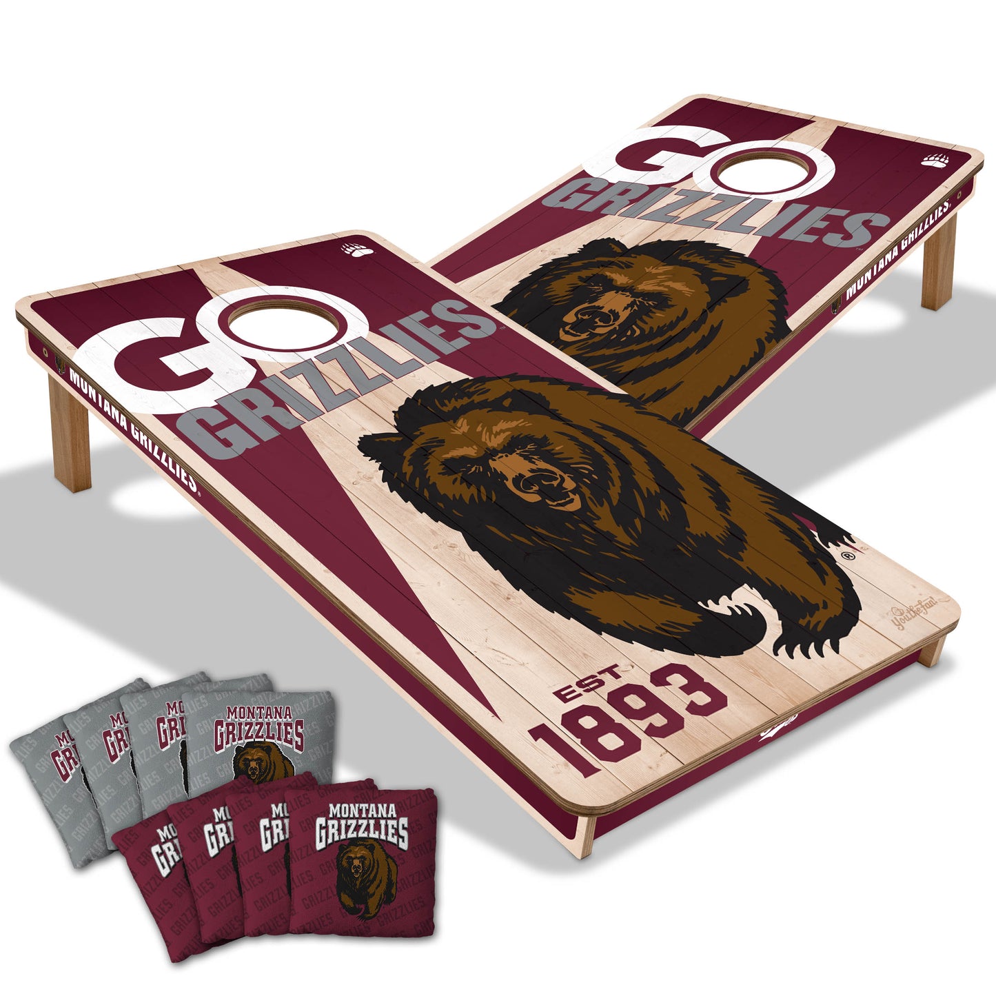 NCAA Montana Grizzlies 2' x 4' Slogan Series Cornhole