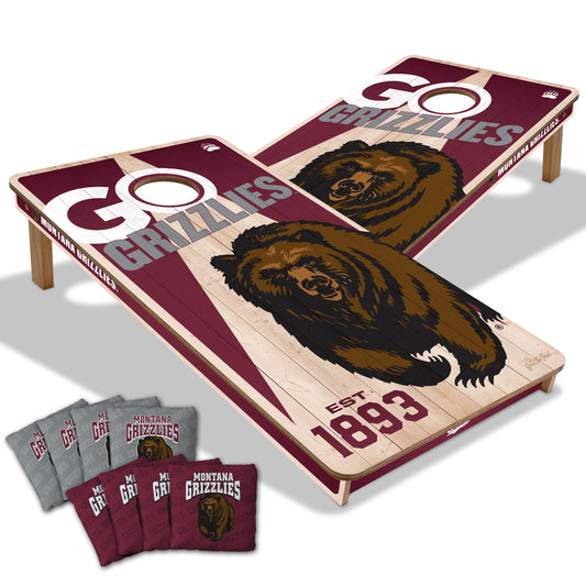NCAA Montana Grizzlies 2' x 4' Slogan Series Cornhole