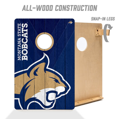NCAA Montana State Bobcats 2' X 3' All-Wood Cornhole Set - Alt 2