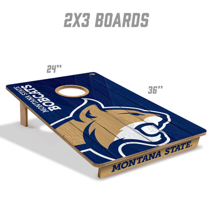 NCAA Montana State Bobcats 2' X 3' All-Wood Cornhole Set - Alt 4