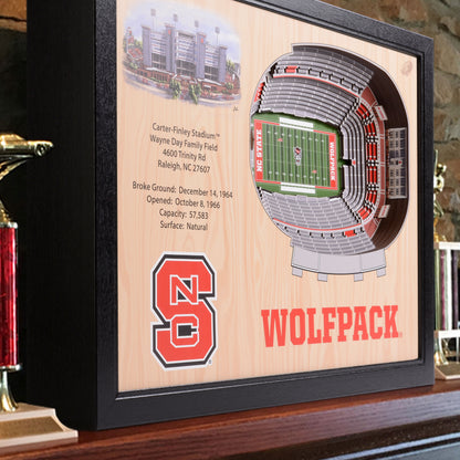 NCAA NC State Wolfpack 25-Layer StadiumView Wallart