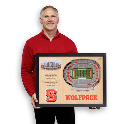 NCAA NC State Wolfpack 25-Layer StadiumView Wallart