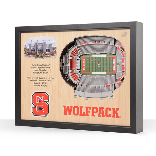 NCAA NC State Wolfpack 25-Layer StadiumView Wallart