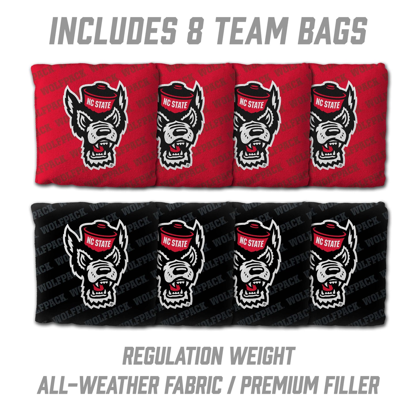 NCAA NC State Wolfpack 2' X 3' All-Wood Cornhole Set - Alt 3