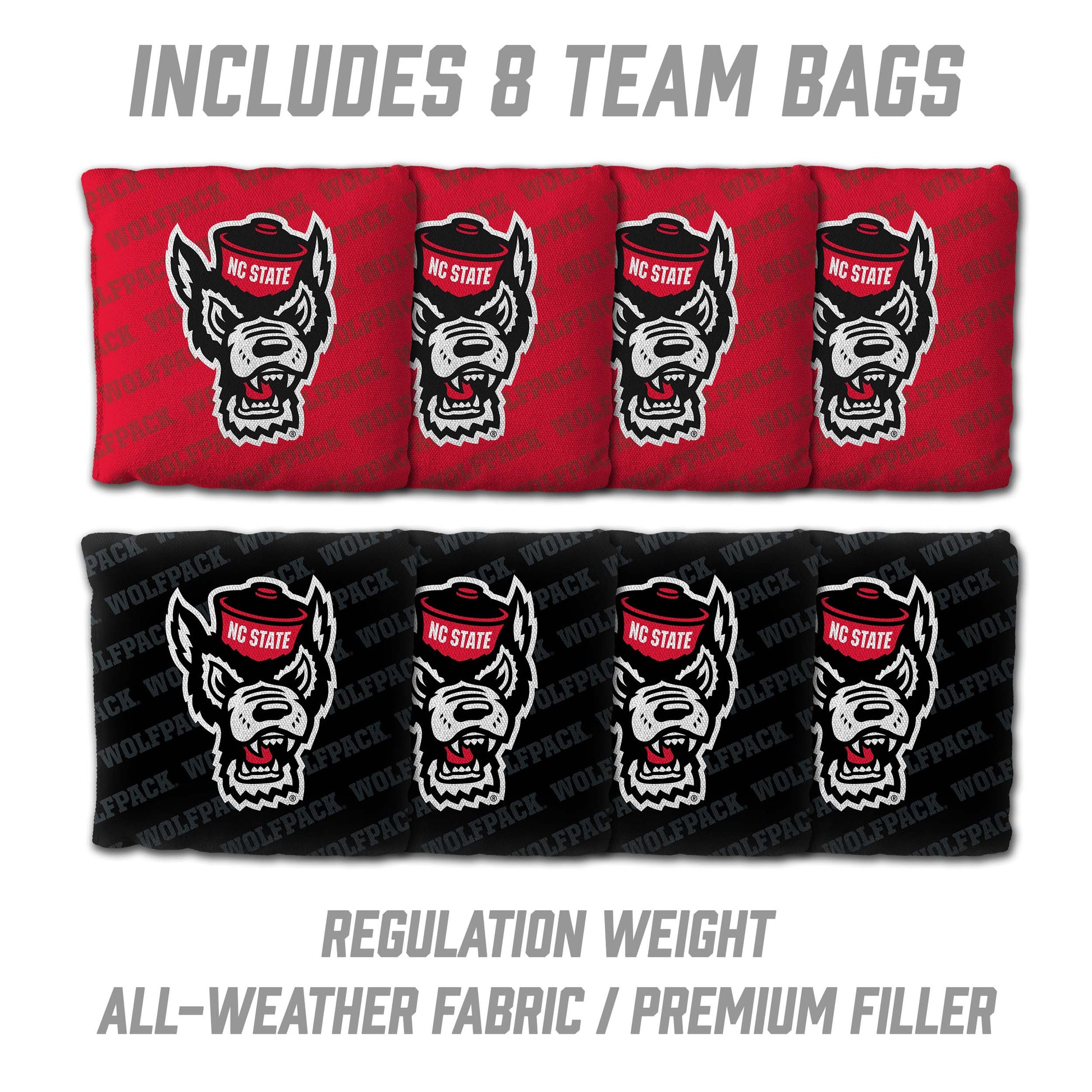 NCAA NC State Wolfpack 2' X 3' All-Wood Cornhole Set - Alt 3