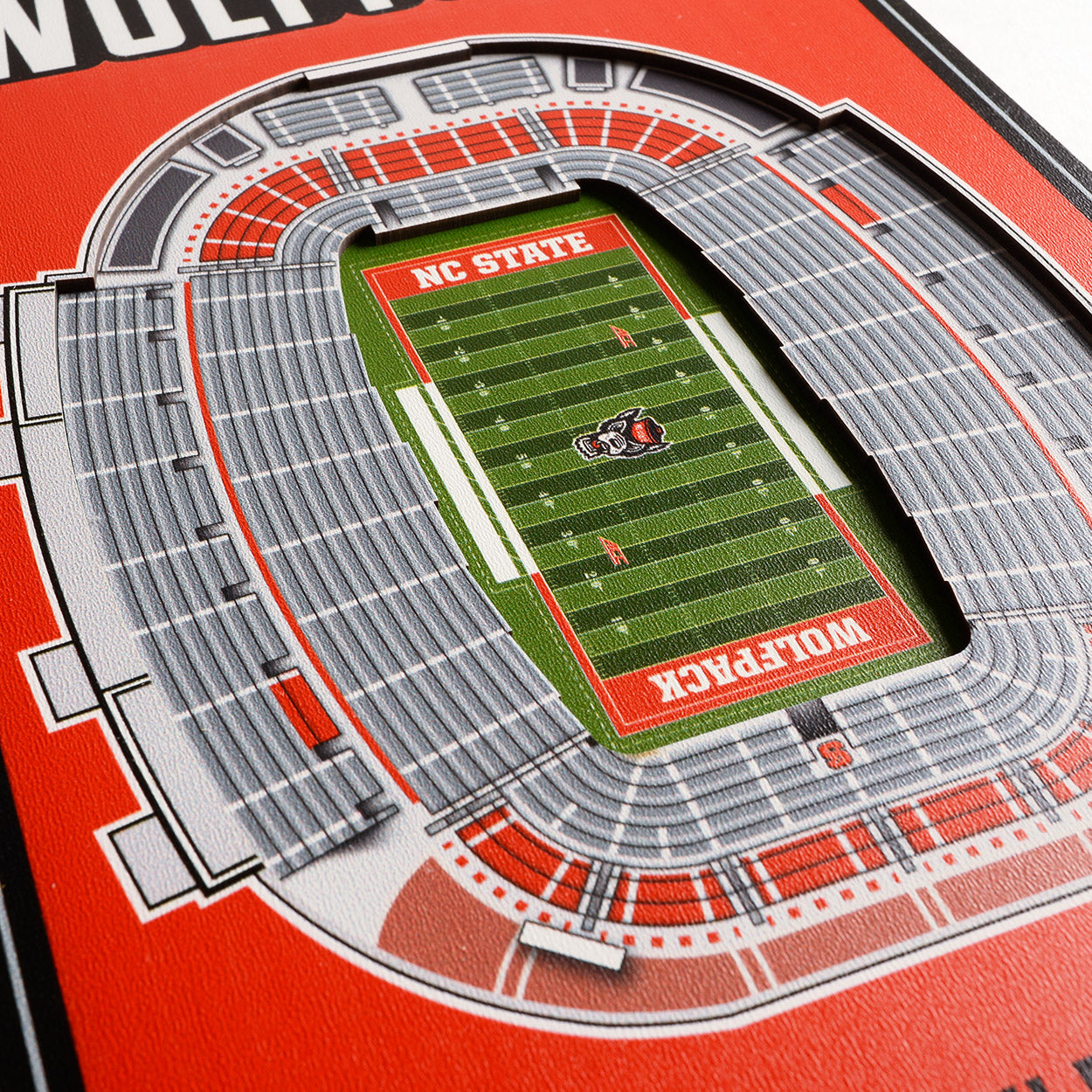 NCAA NC State Wolfpack 3D Stadium Banner 8' X 32'