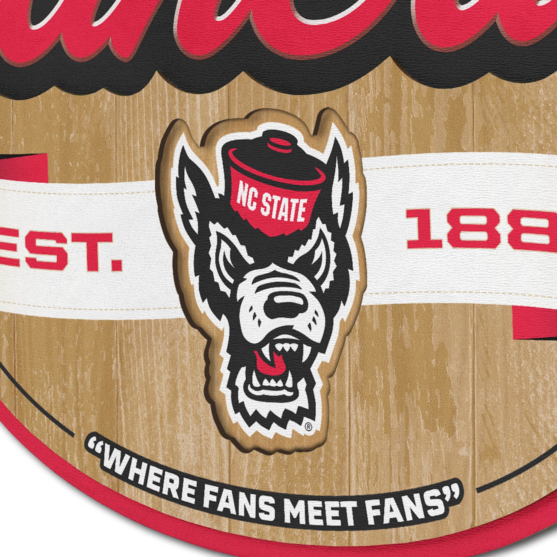 NC State Wolfpack Fan Cave Sign Alt 3