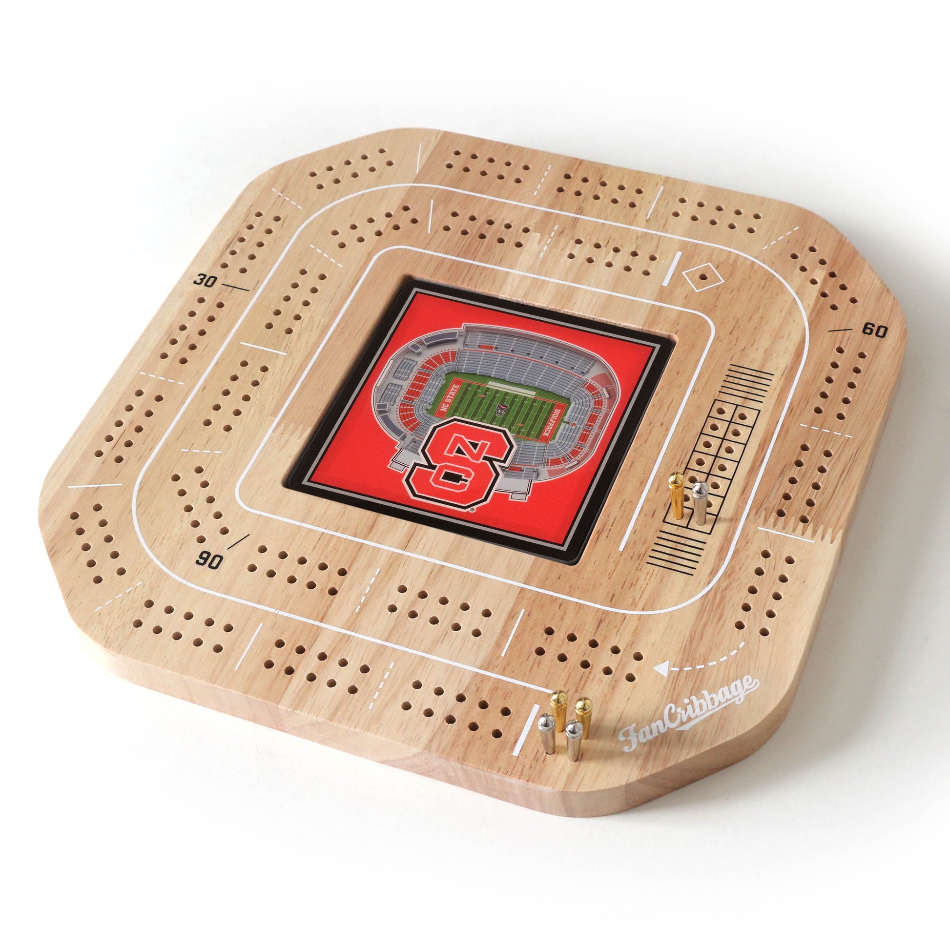 NCAA NC State Wolfpack StadiumView Cribbage
