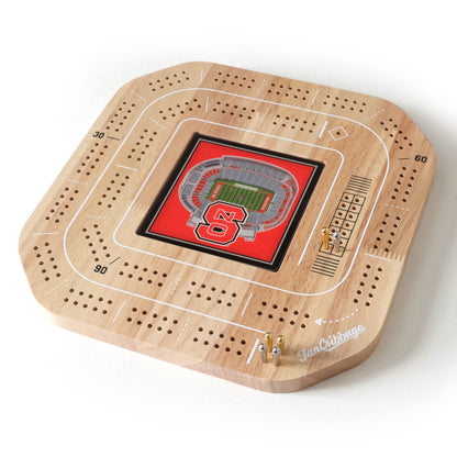 NCAA NC State Wolfpack StadiumView Cribbage