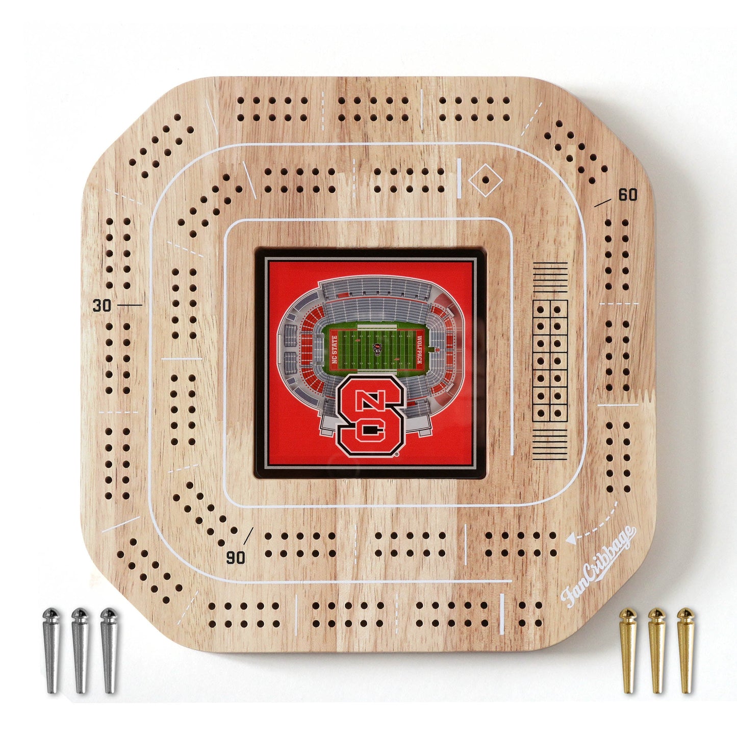 NCAA NC State Wolfpack StadiumView Cribbage
