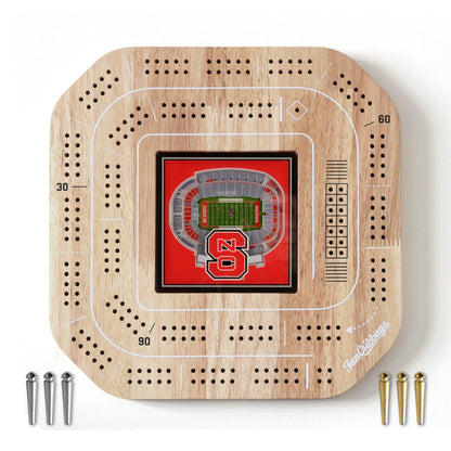 NCAA NC State Wolfpack StadiumView Cribbage