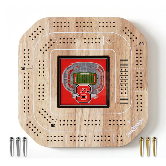 NCAA NC State Wolfpack StadiumView Cribbage