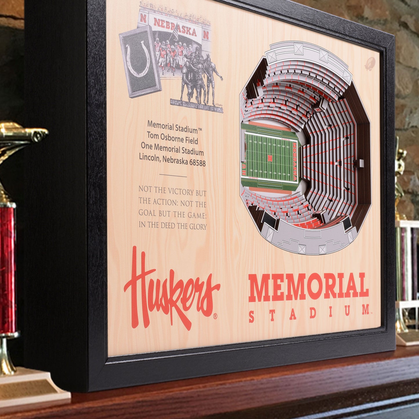 NCAA Nebraska Cornhuskers 25-Layer StadiumView Wallart
