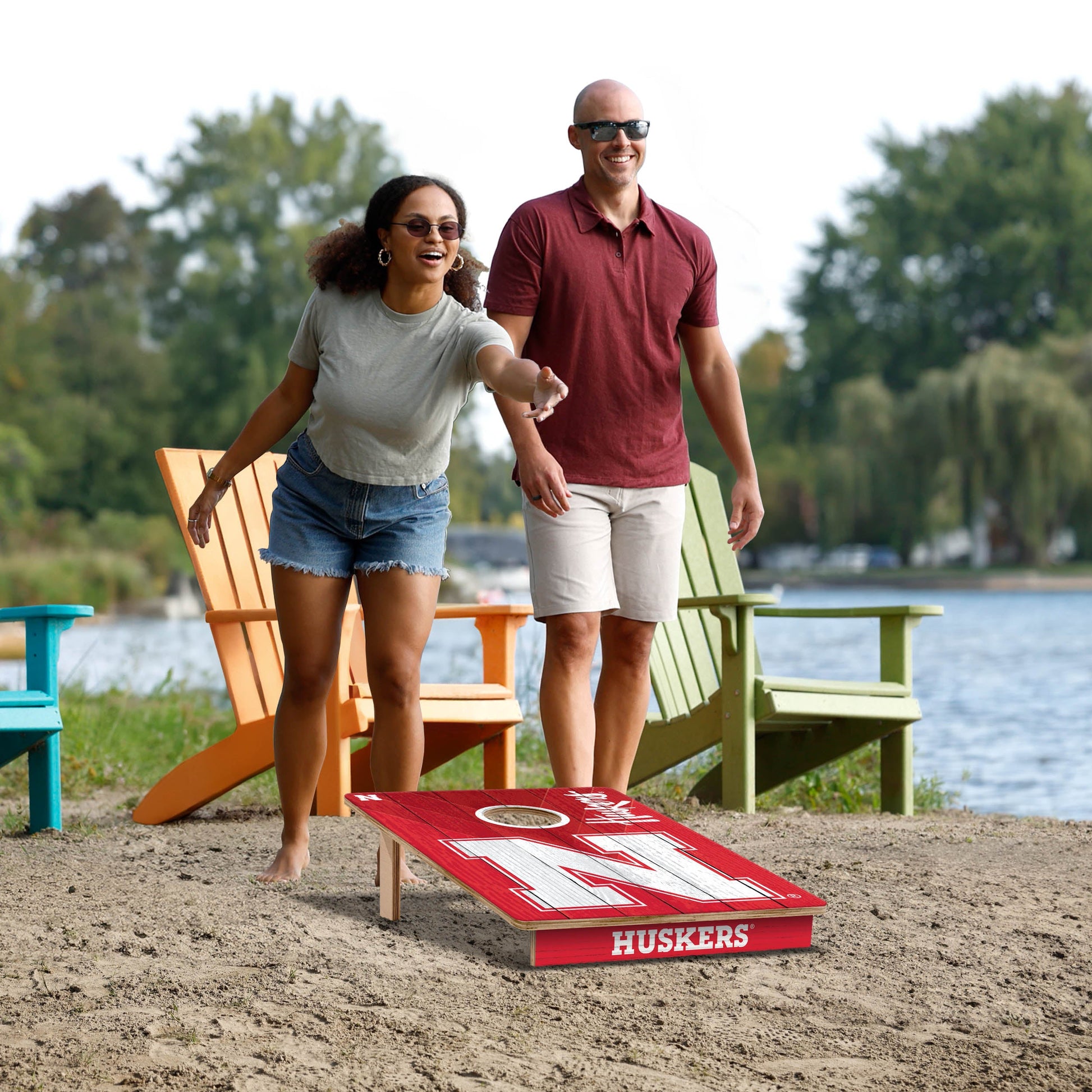 NCAA Nebraska Cornhuskers 2' X 3' All-Wood Cornhole Set - Alt 5