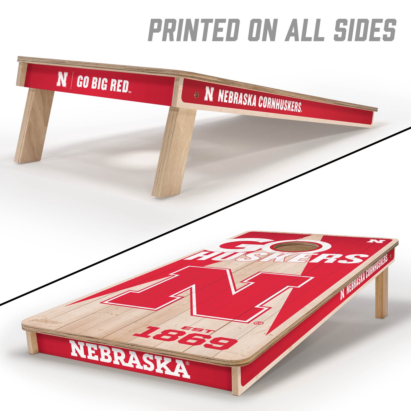 NCAA Nebraska Cornhuskers 2' x 4' All-Wood Cornhole Set