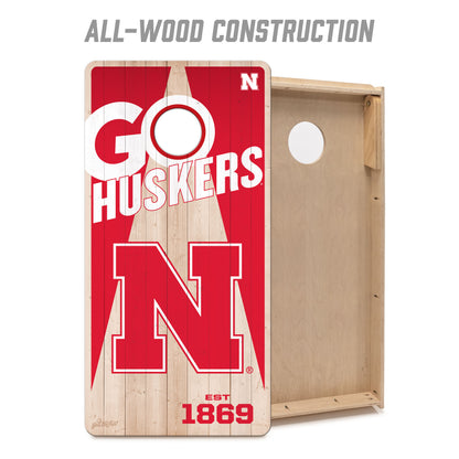 NCAA Nebraska Cornhuskers 2' x 4' All-Wood Cornhole Set