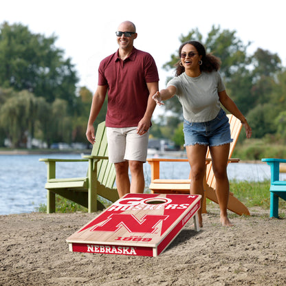NCAA Nebraska Cornhuskers 2' x 4' All-Wood Cornhole Set