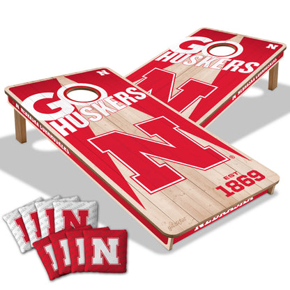 NCAA Nebraska Cornhuskers 2' x 4' All-Wood Cornhole Set