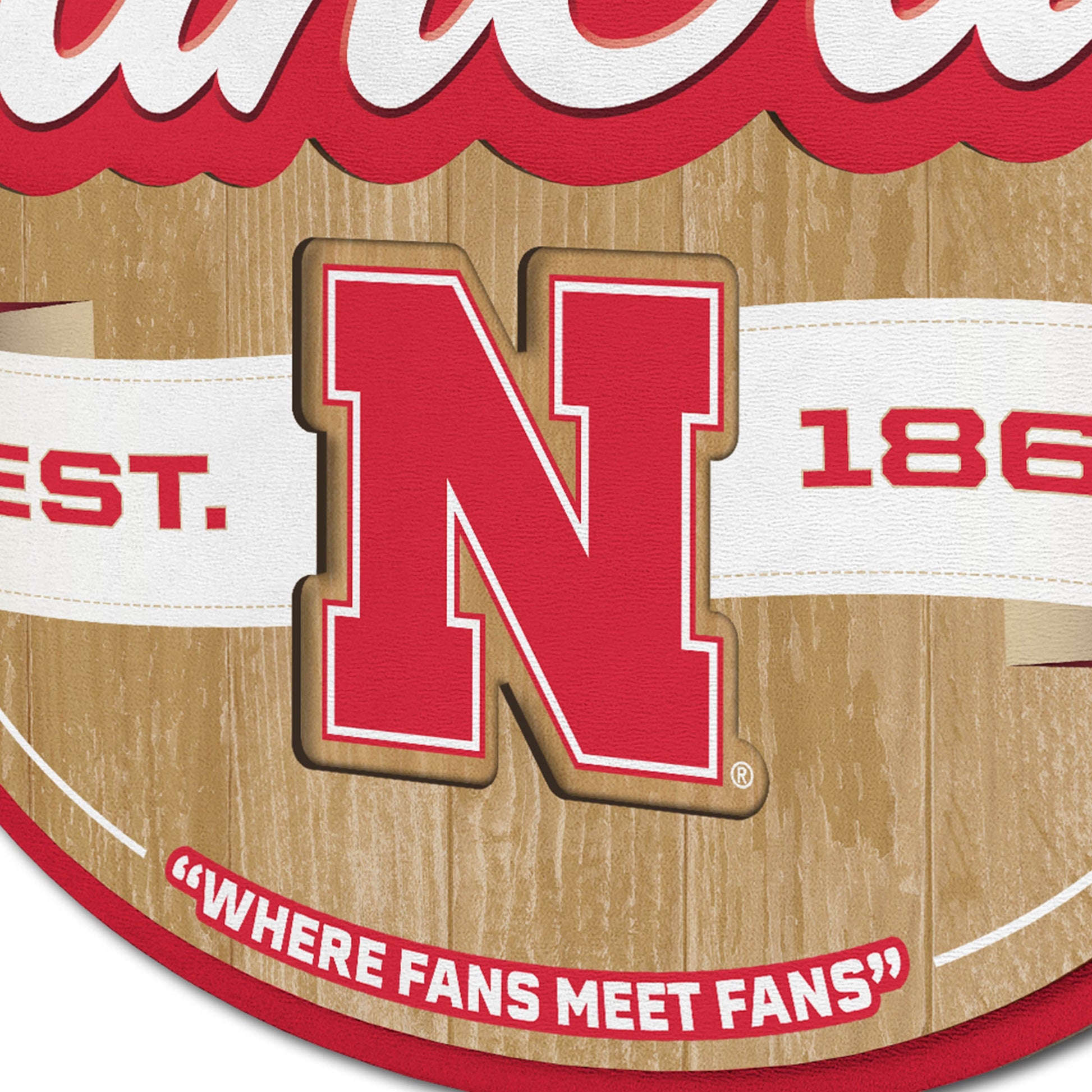 Nebraska Cornhuskers Fan Cave Sign Alt 3