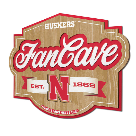 Nebraska Cornhuskers Fan Cave Sign