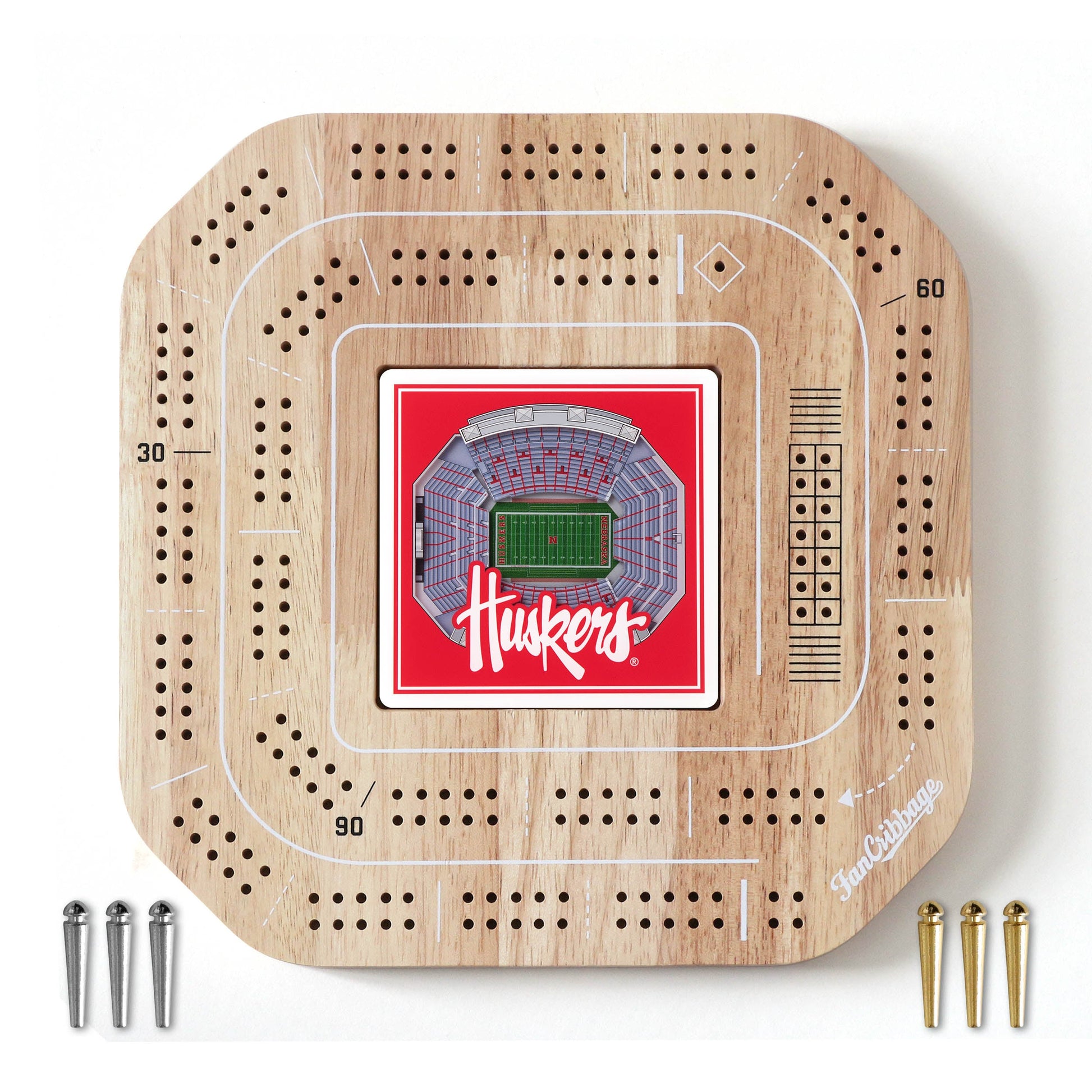 NCAA Nebraska Cornhuskers StadiumView Cribbage