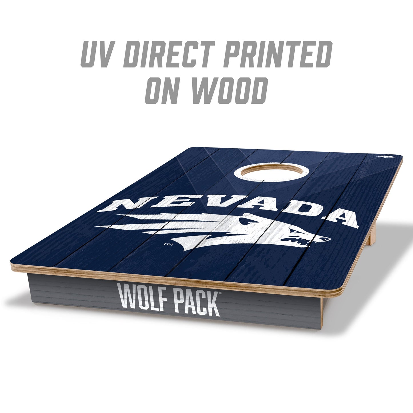 NCAA Nevada Wolf Pack 2' X 3' All-Wood Cornhole Set - Alt 1