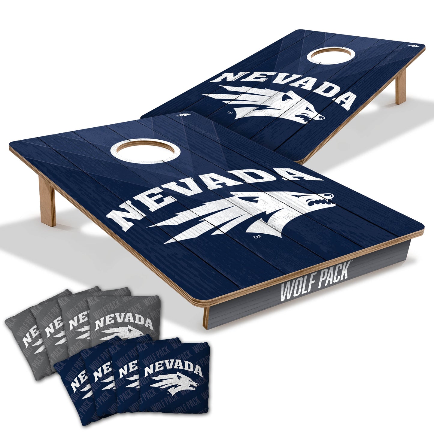 NCAA Nevada Wolf Pack 2' X 3' All-Wood Cornhole Set-main