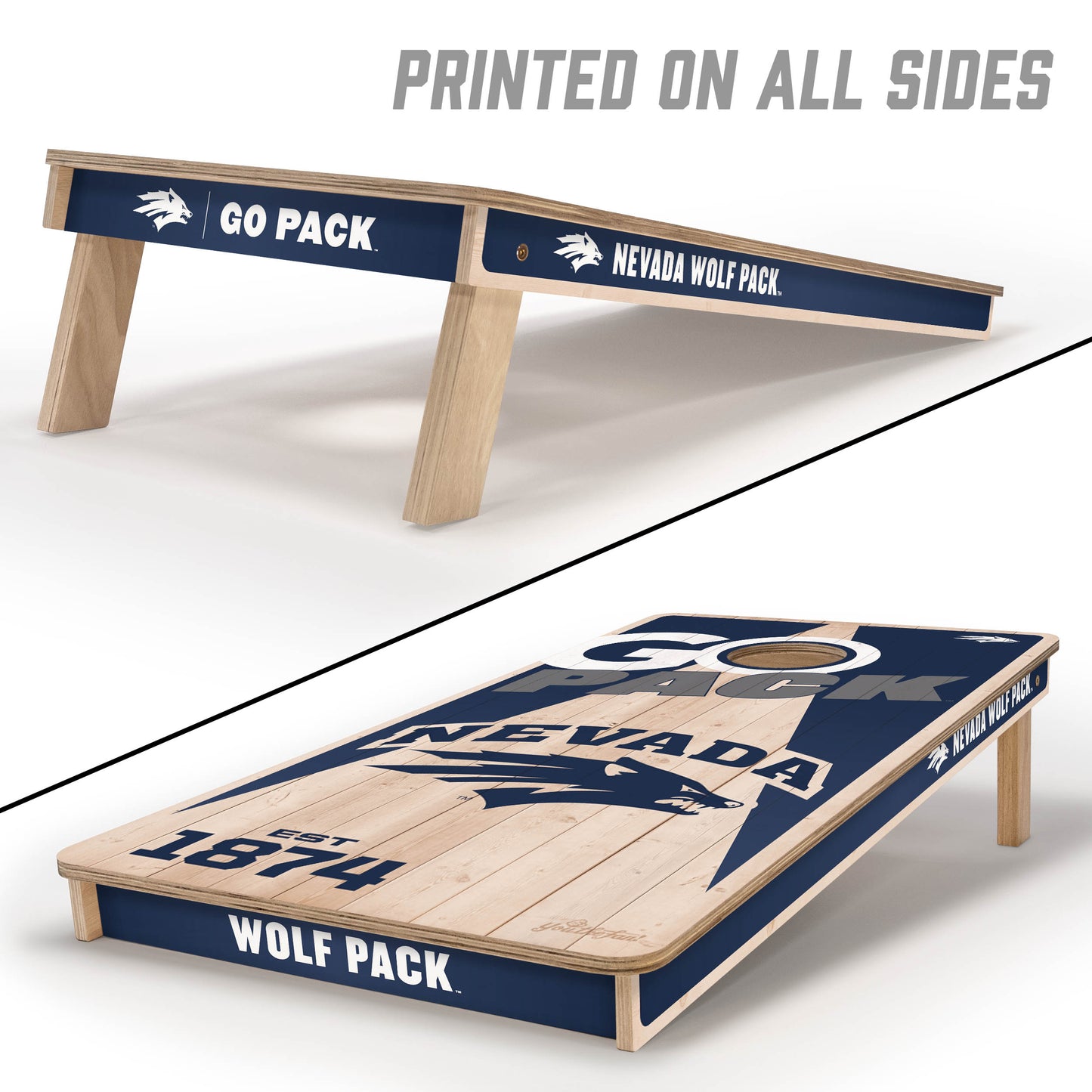 NCAA Nevada Wolf Pack 2' x 4' Slogan Series Cornhole