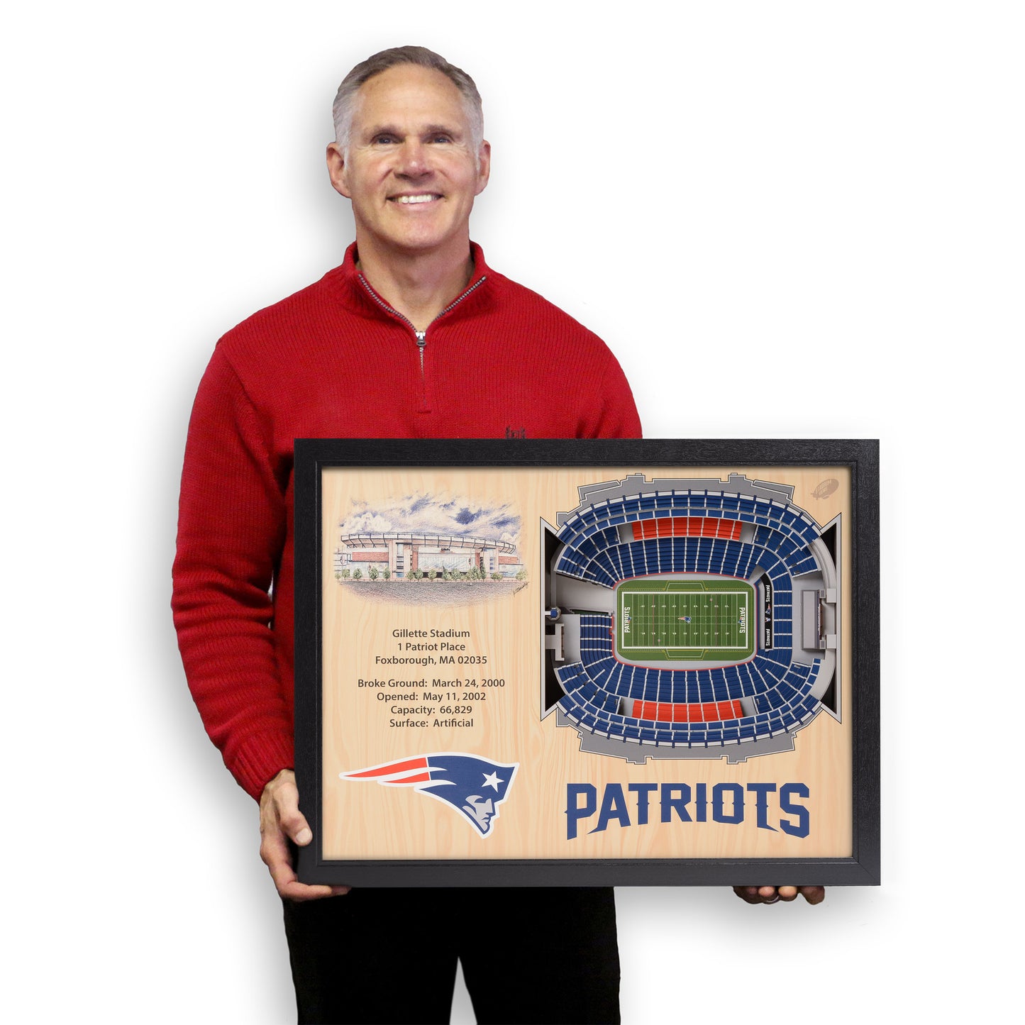 NFL New England Patriots 25-Layer StadiumView Wallart