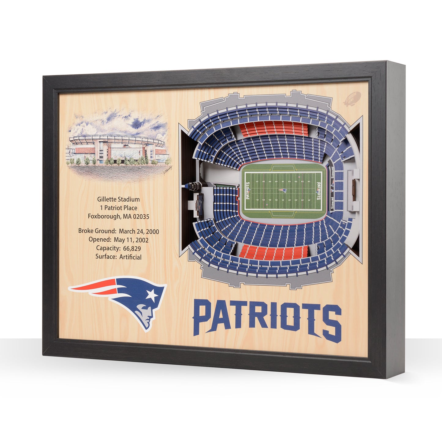 NFL New England Patriots 25-Layer StadiumView Wallart