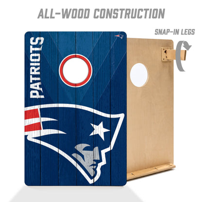 NFL New England Patriots 2' X 3' All-Wood Cornhole Set - Alt 2