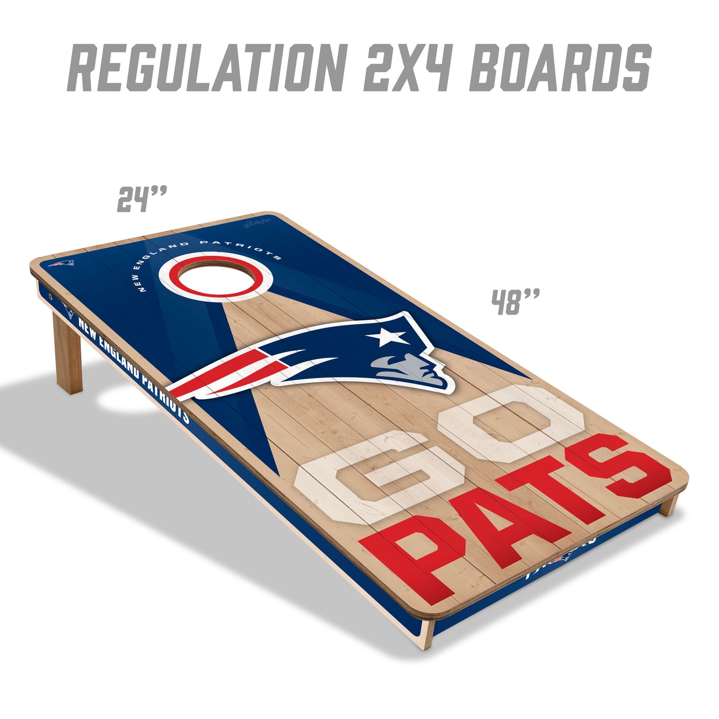NFL New England Patriots 2' x 4' Slogan Series Cornhole