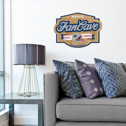 New England Patriots Fan Cave Wall Art Alt 1