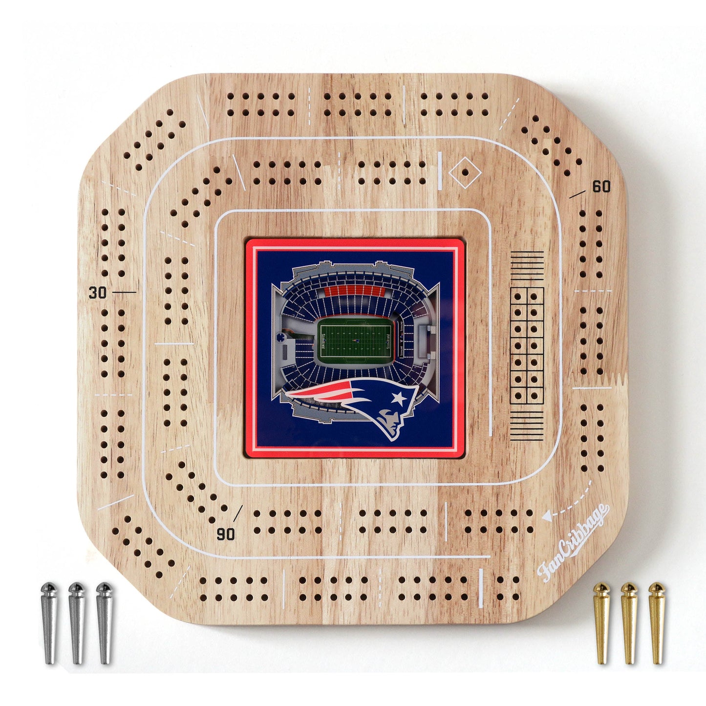 NFL New England Patriots StadiumView Cribbage Game