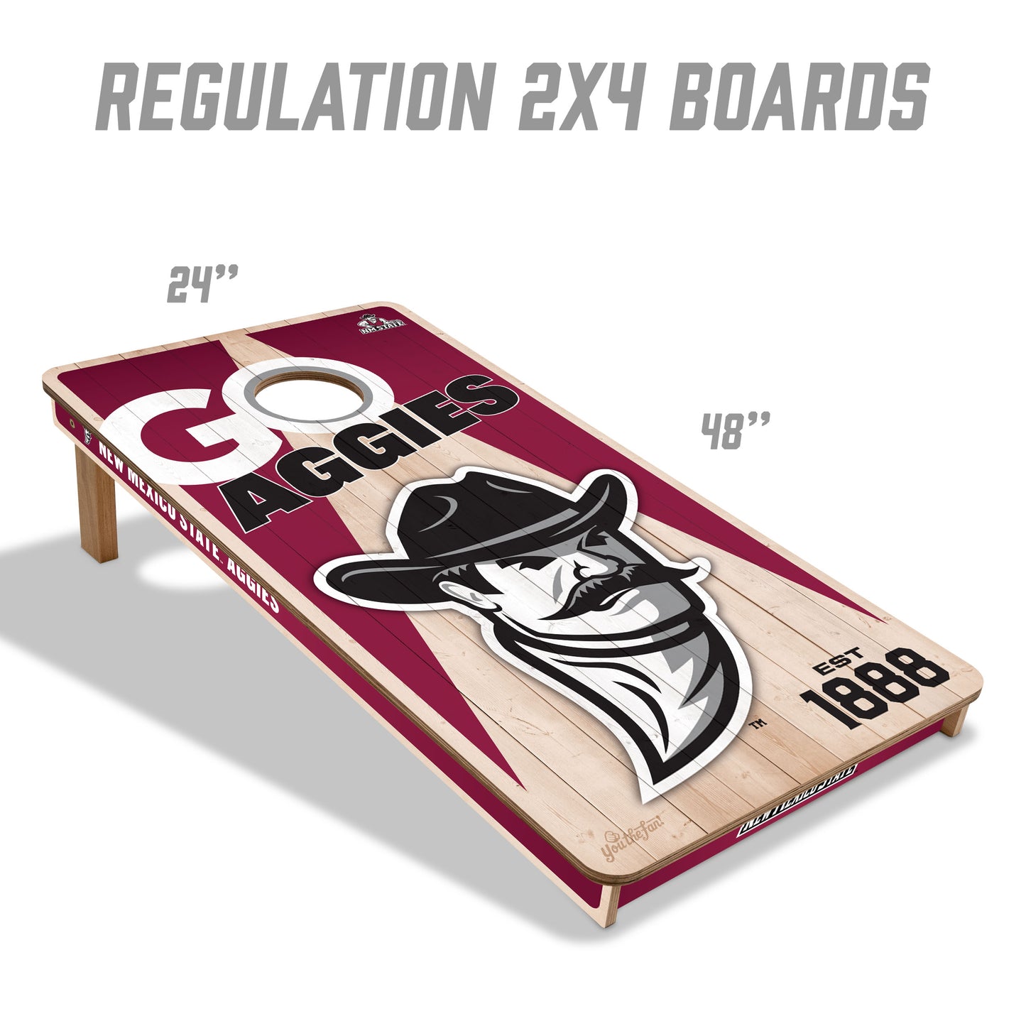 NCAA New Mexico State Aggies 2' x 4' Slogan Series Cornhole