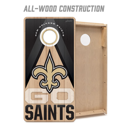 NFL New Orleans Saints 2' x 4' All-Wood Cornhole Set