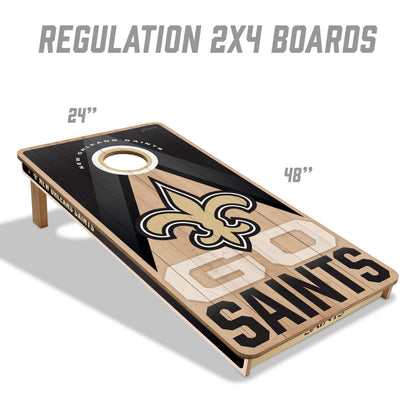 NFL New Orleans Saints 2' x 4' All-Wood Cornhole Set