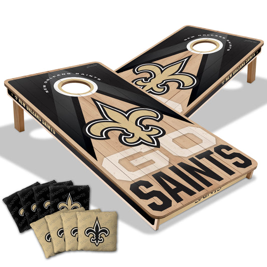 NFL New Orleans Saints 2' x 4' All-Wood Cornhole Set