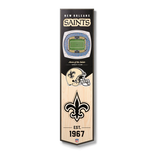 NFL New Orleans Saints 3D Stadium Banner 8' X 32'