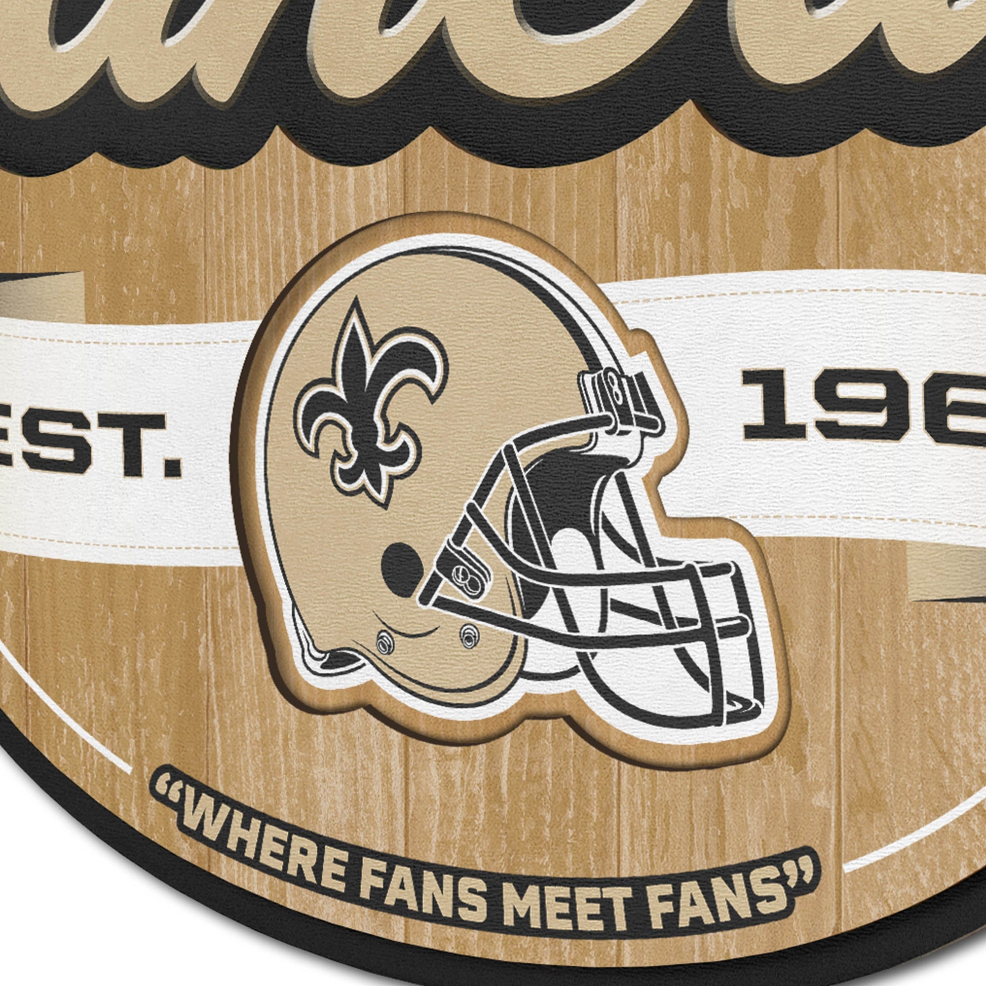 New Orleans Saints Fan Cave Wall Art Alt 3
