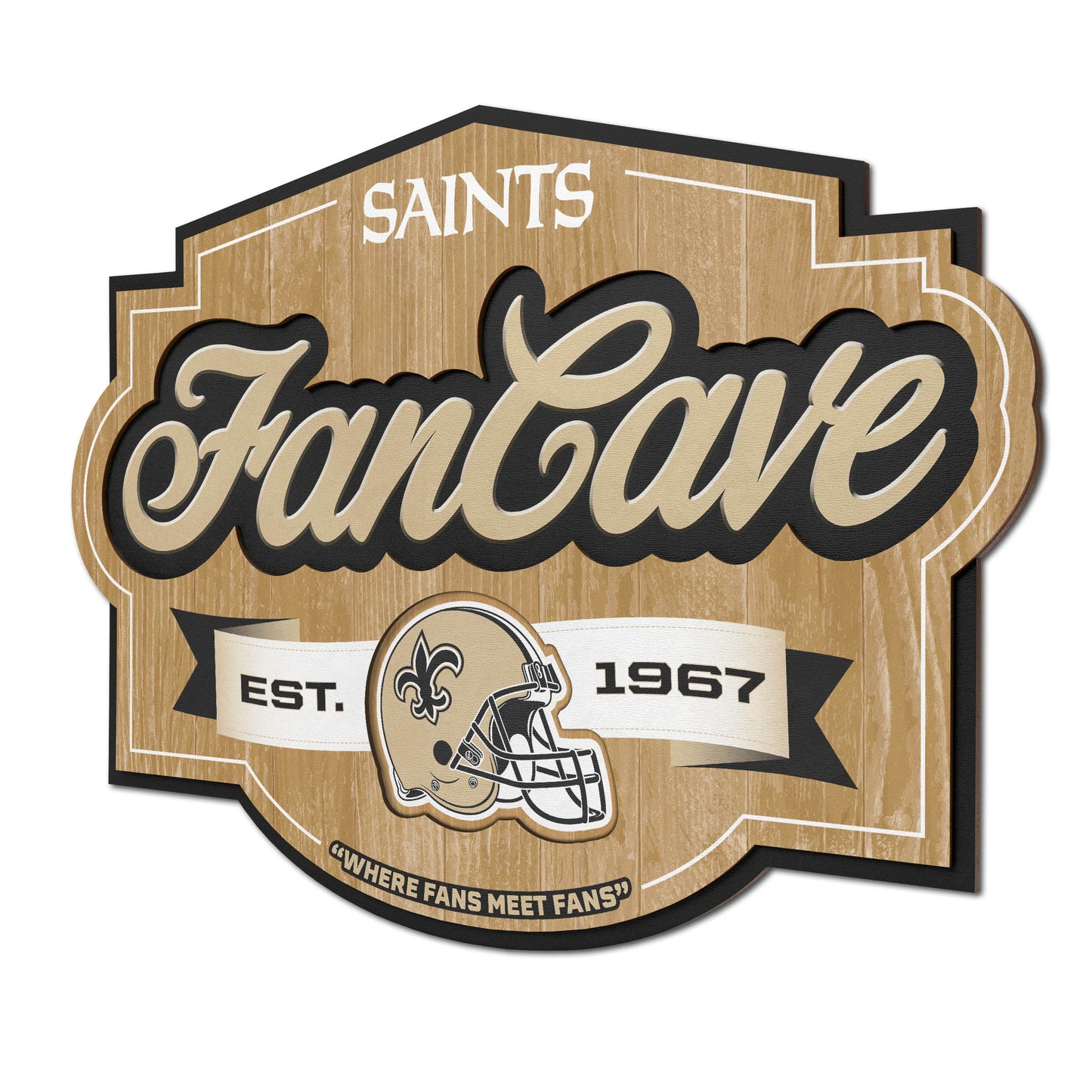 New Orleans Saints Fan Cave Wall Art