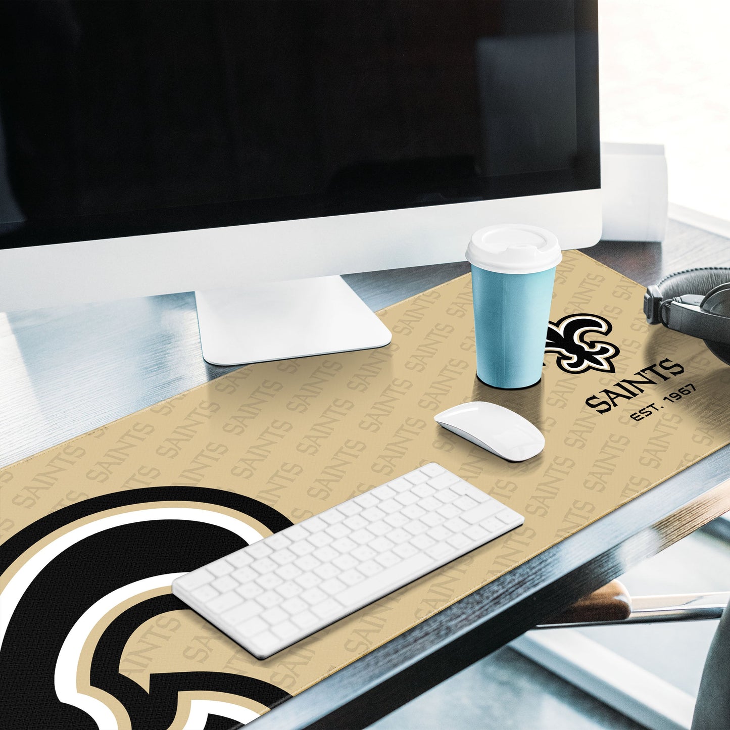 New Orleans Saints Logo Series Desk Pad Alt 2
