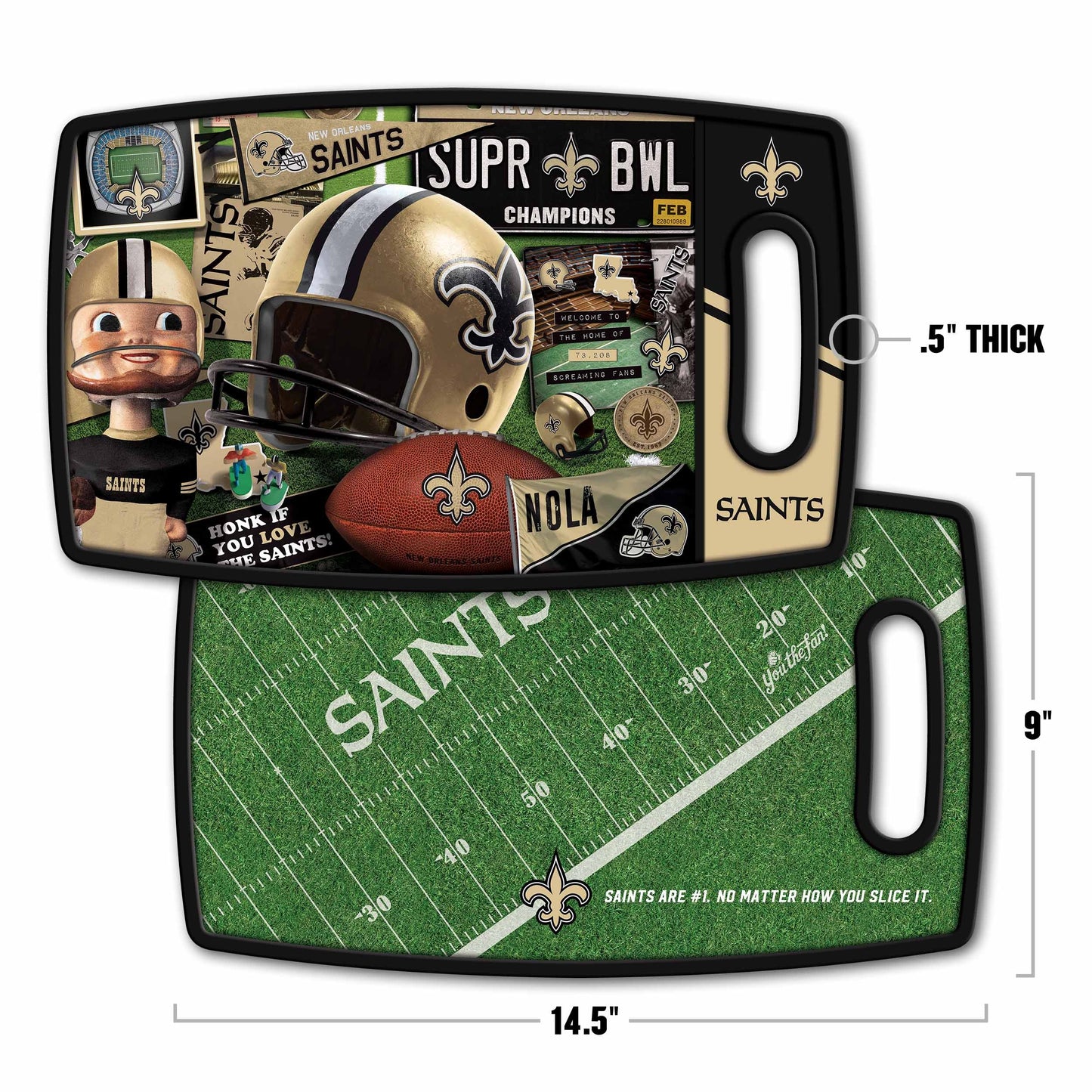 New Orleans Saints Retro Series Cutting Board Alt 1