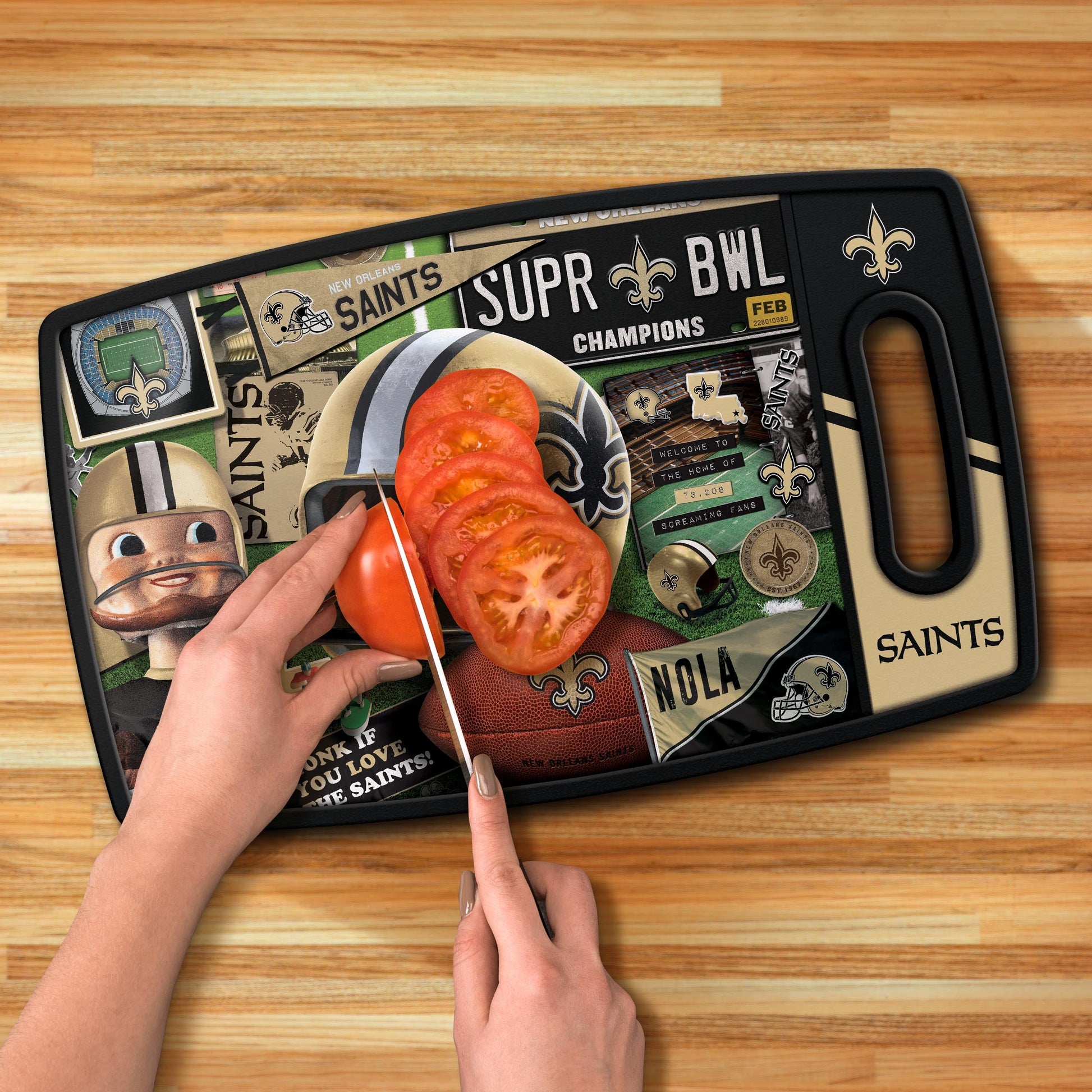 New Orleans Saints Retro Series Cutting Board Alt 3