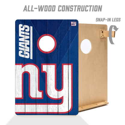 NFL New York Giants 2' X 3' All-Wood Cornhole Set - Alt 2
