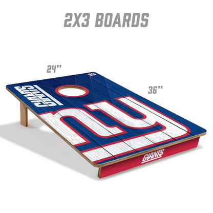 NFL New York Giants 2' X 3' All-Wood Cornhole Set - Alt 4