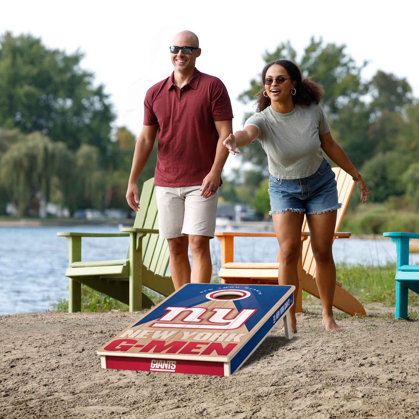NFL New York Giants 2' x 4' All-Wood Cornhole Set